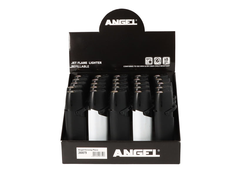 Angel yet aansteker zwart wit 25 stuks
