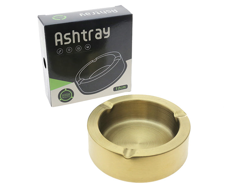 Asbak goud 12x3,6 cm