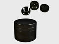 Grinder zwart chrome mini 2,3x3 cm 3 laags