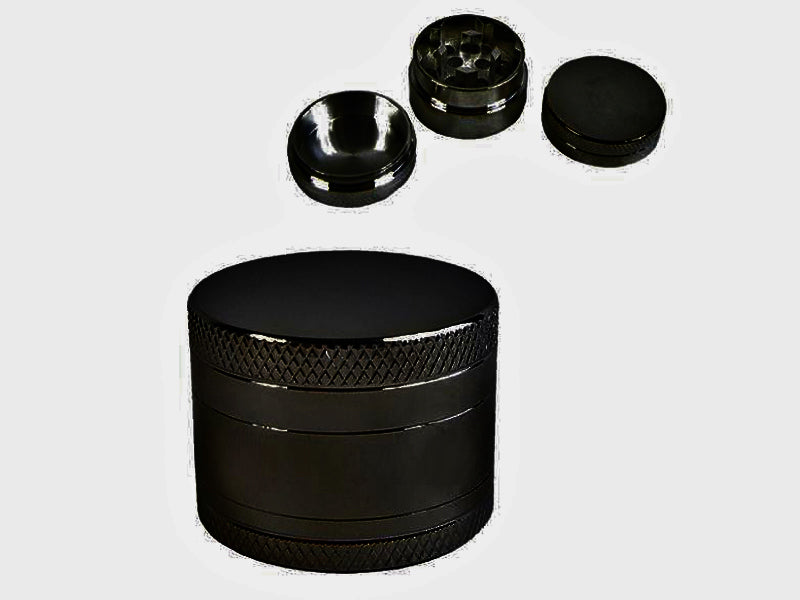 Grinder zwart chrome mini 2,3x3 cm 3 laags